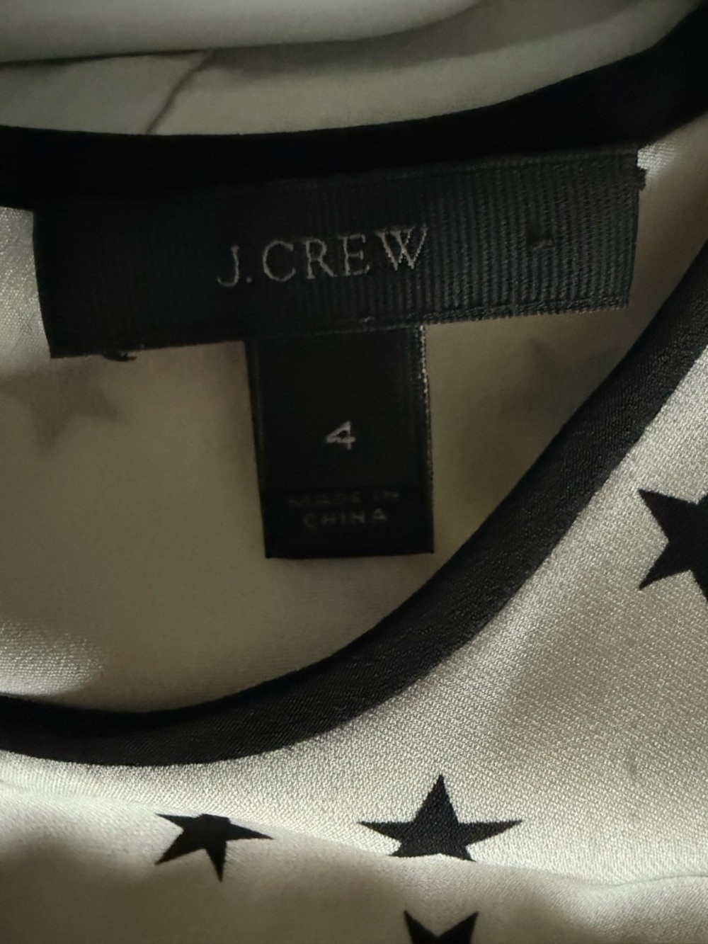 J Crew silk Star-Print Ruffle Blouse - Picture 6 of 6